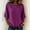Purple, variant on Yrmaups Loose Fit 3/4 Sleeve T Shirt for Women, Casual Round Neck Cotton Tee, Lightweight Soft Basic Top for Office Home Daily Wear, Light Blue L