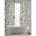 thumbnail image 6 of Sage Green Leaf Semi Sheer Curtains 108 Inch Length 2 Panels Set, Vintage Farmhouse Boho Pastoral Tribal Sheer Kitchen Curtain Privacy Voile Window Curtain for Living Room Bedroom Rod Pocket Drapes, 6 of 7
