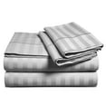 thumbnail image 1 of Ensemble de Draps 600 Fils 100 % Coton à Rayures Damassées, 1 of 6