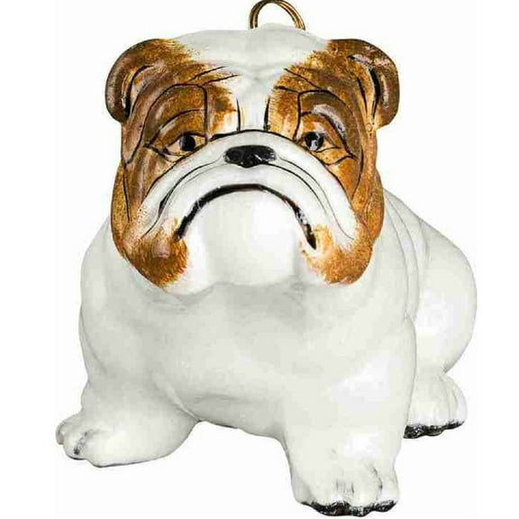 Bulldog Dog Polish Blown Glass Christmas Ornament Holiday Decoration Made Poland