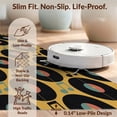 thumbnail image 6 of Design&I 9'x12' Washable Area Rug Sleek Flatweave Pet Friendly Vinyl Record Spinning Disc Motif Note Mosaic Layout Music Retro Cd Playful for Master Suite, Under Bed, 6 of 7