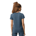 thumbnail image 2 of Gildan Heavy Cotton Women’s V-Neck T-Shirt, 100% Cotton, Soft & Durable, Semi-Fitted, Heather Navy, L, 2 of 5