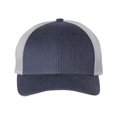 thumbnail image 1 of Richardson Low Pro Trucker Cap, M-L, Heather Navy-Silver, 1 of 2