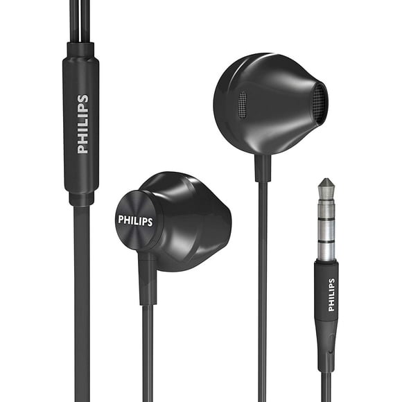 Auriculares in-ear con cable PHILIPS, sonido cristalino de graves, ajuste ergonómico