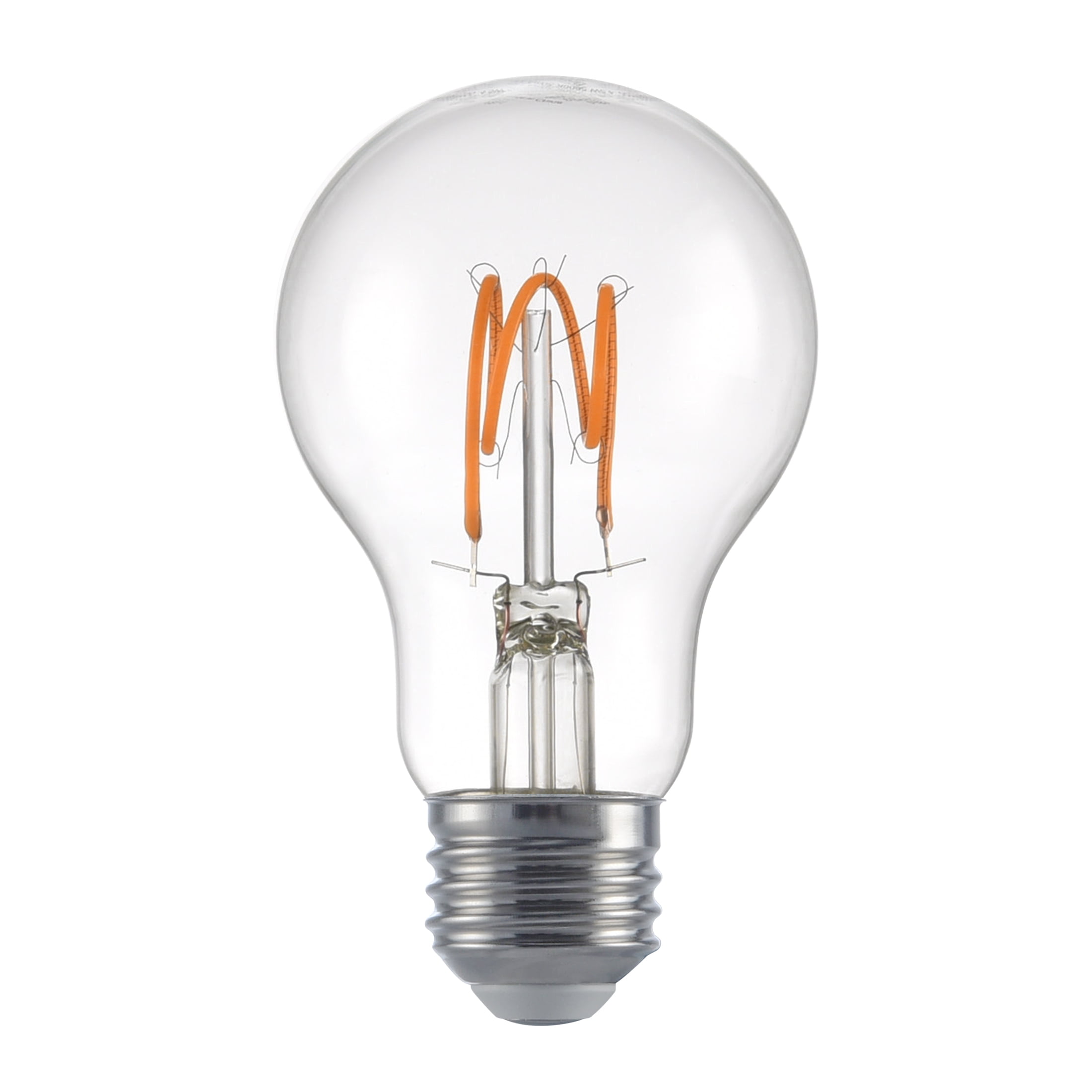 (2 pack) Better Homes & Gardens A19 LED Vintage Bulb 4.5W (40W Equivalent) Amber Glass E26 Dimmable 2-Pack