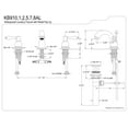 thumbnail image 2 of Kingston Brass KB915AL English Country Widespread Bathroom Faucet, Oil Rubbed Bronze, 2 of 2
