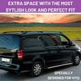 thumbnail image 4 of ERKUL Roof Side Rails for Mercedes Benz Metris Long Wheelbase 2014-2023 | All Weather Roof Rack Aluminum Side Rail for Rooftop Luggage Carrier, Canoe, Ski, Snowboard | Black, 4 of 8