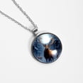 thumbnail image 4 of Christmas Elegant Glass Circular Pendant Necklace for Women - Fashion Jewelry for Women's Necklaces, 4 of 5