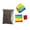 B006- Rainbow Pattern, variant on Sew Your Own Toys, 3 in Fabric Panels, Cartoon Fish Pattern, Buckwheat Hull Filling, Diy Juggling Ball Kit, Casual Homemade Game, Blue Base, 6 Pc Cut Cloth, 1 Bag Filling