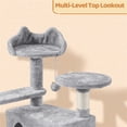 thumbnail image 5 of Yaheetech 57.4" Height Cat Tree Tower with 2 Condos & Dangling Ball, Light Gray, 5 of 8