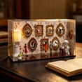 thumbnail image 1 of DIY Mini Photo Album Display Box with LED Lights, Plywood Vintage Scene Shadowbox Kit, Flat-Pack Assembly, for Desk Decor, 1 Box, 1 of 6
