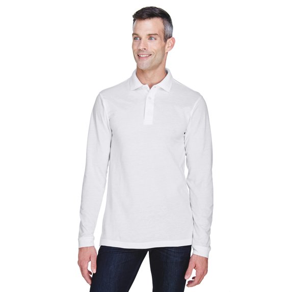 Harriton Men's 5.6 oz. Easy Blend™ Long-Sleeve Polo - M265L