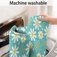 thumbnail image 5 of Turquoise Daisy Flower Yellow Centers Pattern Bathroom Rugs Mat,Non Slip Microfiber Bathroom Rug,Rubber Backing,Soft Bathroom Mats for Bathroom Floor,Tub and Shower,47x17in(120x43cm), 5 of 5