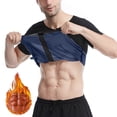 thumbnail image 5 of Lanyiu Mens Big & Tall Sweat Shaper Top Zip Up Crew Neck Short Sleeve Tops Tee Sauna Shirt for Gym, Workout, 5 of 6
