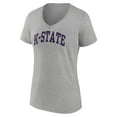 thumbnail image 2 of Women's Gray Kansas State Wildcats Basic Arch V-Neck T-Shirt, 2 of 3