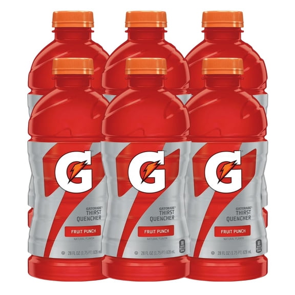 Thirst Quencher for Gatorade Fruit Punch Thirst Quencher, 28 Fl Oz Bottle (Pack of 6)