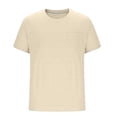thumbnail image 3 of Vornjynx Boys Short Sleeve T-Shirt Crew Neck with Pocket Short Sleeve Casual Summer Comfort Tee Beige Size 4, 3 of 8