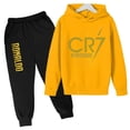 thumbnail image 3 of Conjunto de 2 piezas de sudadera y pantalones CR7 de ídolo de fútbol de primavera y otoño para niños, adecuado para deportes, ocio, moda, chándales para niños y niñas, 3 of 5