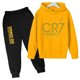 thumbnail image 3 of Conjunto de 2 piezas de sudadera y pantalones CR7 de ídolo de fútbol de primavera y otoño para niños, adecuado para deportes, ocio, moda, chándales para niños y niñas, 3 of 5