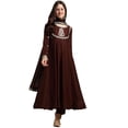 thumbnail image 1 of MOKOSH Women's Silk Anarkali & Pant with Dupatta Set - Indian Ethnic Traditional Wear Anarkali Kurta Set, 1 of 7
