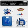 thumbnail image 7 of SPECSTAR110V 1/4 HP 3.5 CFM Single Stage Rotary Vane Air Vacuum Pump and R134a AC Manifold Gauge Set Kit for HVAC Air Conditioning Refrigeration Recharging ETL Listed, 7 of 7