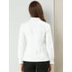 thumbnail image 5 of Camisa con botones plisada de algodón Allegra K oficina de trabajo con volantes y cuello falso blanco S, 5 of 6