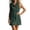 Green, variant on AHTJRT Denim Mini Dress for Women Quarter Zip Lapel Collar Loose Fit Sleeveless Overalls Fashion Ripped Edge Summer Shorts Jumpsuit with Zipper Pockets Purple M