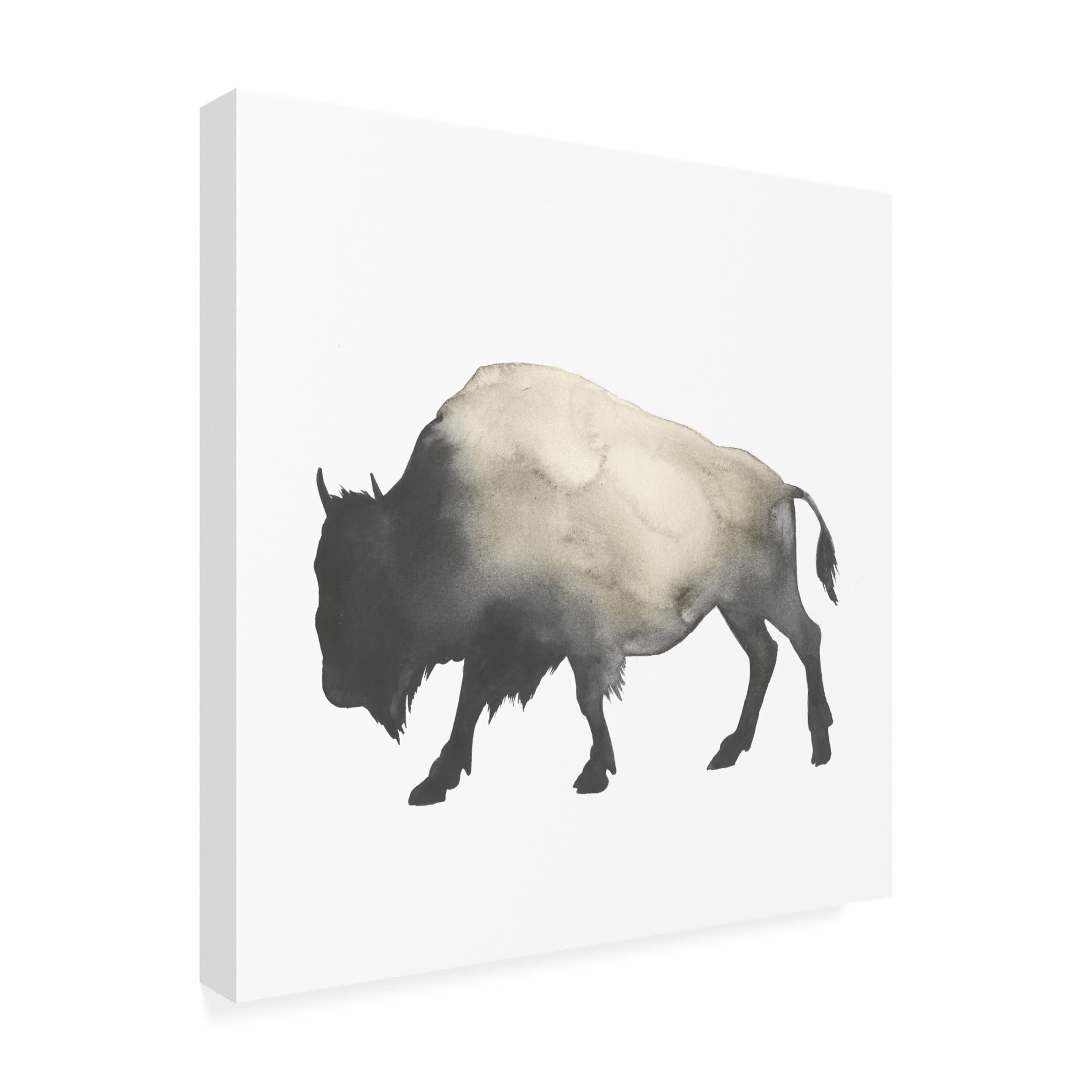 Canvas Wall Art - Grace Popp 'Sepia Animal Silhouette IV' Wall Art for Living Room, Bedroom, or Office Décor by Trademark Fine Art - 24 x 24 Inches