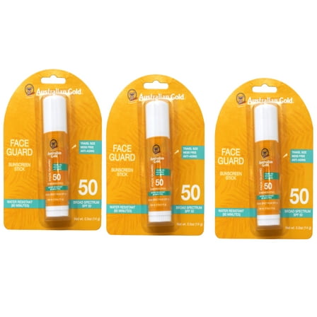 3 Pack of Australian Gold Face Guard SPF50 0.5 OZ