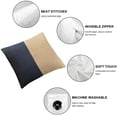 thumbnail image 4 of Nawypu  Pack of 2 Navy Blue Beige Pathwork Corduroy Cushion Cases Luxury Modern Square Throw Pillow Covers Decorative Pillow for Couch Living Room Bedroom Car, 4 of 6