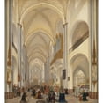 thumbnail image 3 of Ditlev Martens 12x13 Black Modern Framed Museum Art Print Titled - The Interior of Roskilde Cathedral (1824), 3 of 5