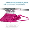 thumbnail image 4 of Velvet Hangers for Kids,10/20/30 Pack,Non-Slip Design,Dress & Pants Hangers,Soft Velvet Material,Durable & Stylish,Ideal for Home & School Closets,Perfect for Boys & Girls,Percha de plástico, 4 of 6