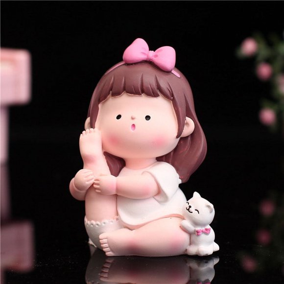 Figura de niña deportista linda, figura de niña de yoga Figura de niña de yoga de dibujos animados Figura de niña de pose de yoga Máxima confiabilidad