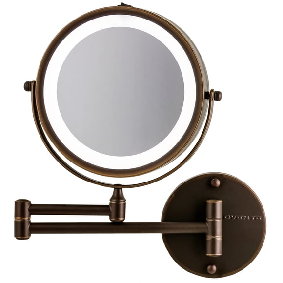 Espejo de maquillaje de pared OVENTE con aumento 7X MFW70ABZ1X7X