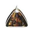 thumbnail image 3 of Lsque Flower Field Poodle Printed Long Tissue Box Cover Holder, Facial Paper Organizer Dispenser,Triangle with Bottom Belt, PVC Leather Decorative Organizer, 3 of 9