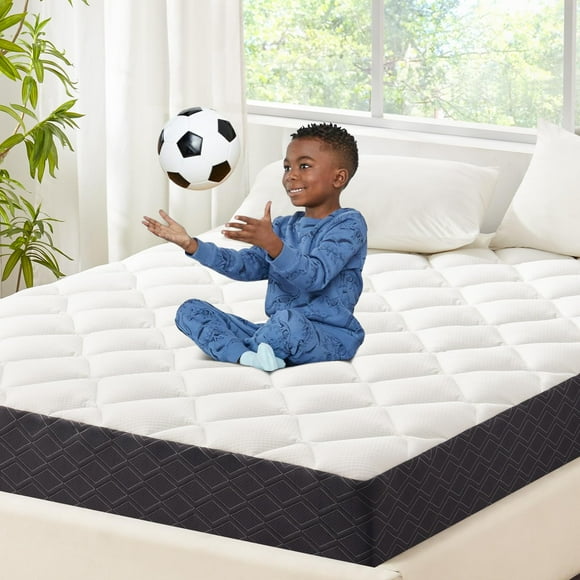 TERISTE 5 Inch Twin Mattress for Kids Adults Cooling Gel-Memory Foam Plus Pillowtop, Breathable and Skin-Friendly, Fiberglass Free, Mattress in a Box for Single Bed, CertiPUR-US Certified