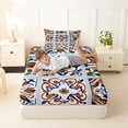 thumbnail image 4 of Erosebridal Vintage Floral Pattern Twin Sheet Sets,Retro Boho Aesthetic Art Bedding For Men Women 3 Pieces, 4 of 6