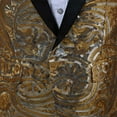 thumbnail image 3 of Mens Sequin Performance Suit Paisley Tuxedo Mardi Gras Carnival Parade Gift for Dinner,Prom,Wedding, 3 of 7