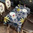 thumbnail image 2 of Navy Daisy Flower Pattern Rectangle Tablecloth 60"x120",Waterproof Polyester Rectangle Table Cloth, Wipeable Spillproof Polyester Tablecloth for Dining, Camping, Indoor and Outdoor, 2 of 6
