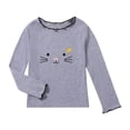 thumbnail image 5 of 1/2 Pack Girls Cute Cat Ruffled Turtleneck T-Shirts Tops Causal Long Sleeve Basic Shirts Hoodies Knitwear For Toddler Girl 1-8 Years, 5 of 9