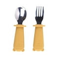 thumbnail image 1 of Stainless Steel Fork Spoon Set With Silicone Handle Durable Tableware For Kitchen Dining Camping Travel Picnic BBQ Party, 1 of 4