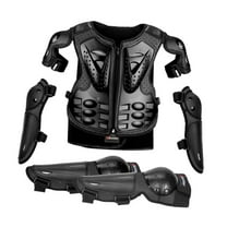 Nishiyuenyi Kids Motorcycle Guard Suit with Elbow Knee Pads Dirt Bike Gear Riding Protection Black