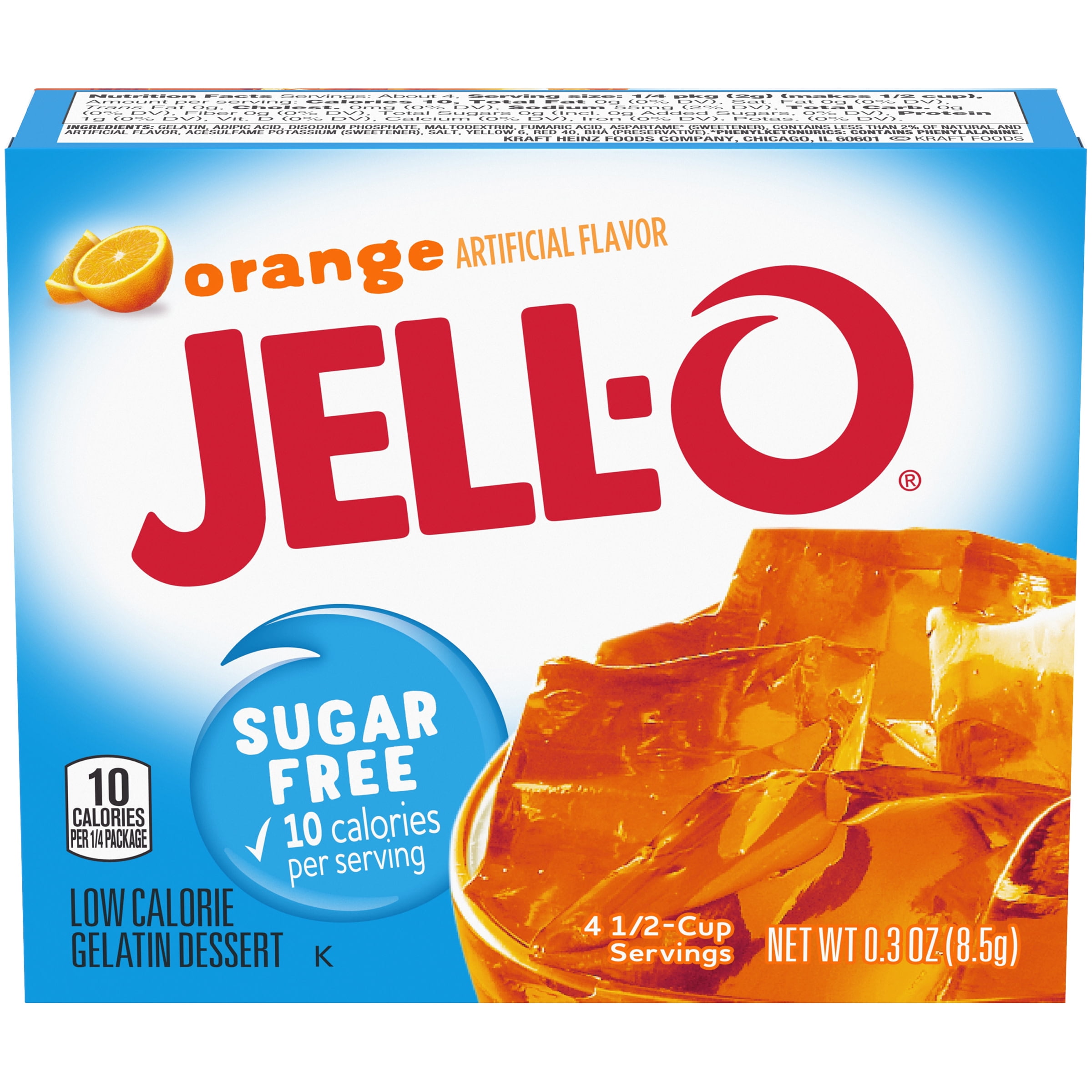 Not available Buy Jell-O Orange Sugar Free Gelatin Dessert Mix, 0.3 oz Box ...