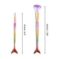 thumbnail image 2 of Unique Bargains 4 Pcs Portable Mermaid Makeup Brush Set for Bathroom Purple Plastic Handle Nylon Hair, 2 of 5