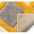 thumbnail image 5 of Well Woven Parker Yellow Geometric Boxes Thick Soft Plush 3D Textured Shag Area Rug, 5 of 5