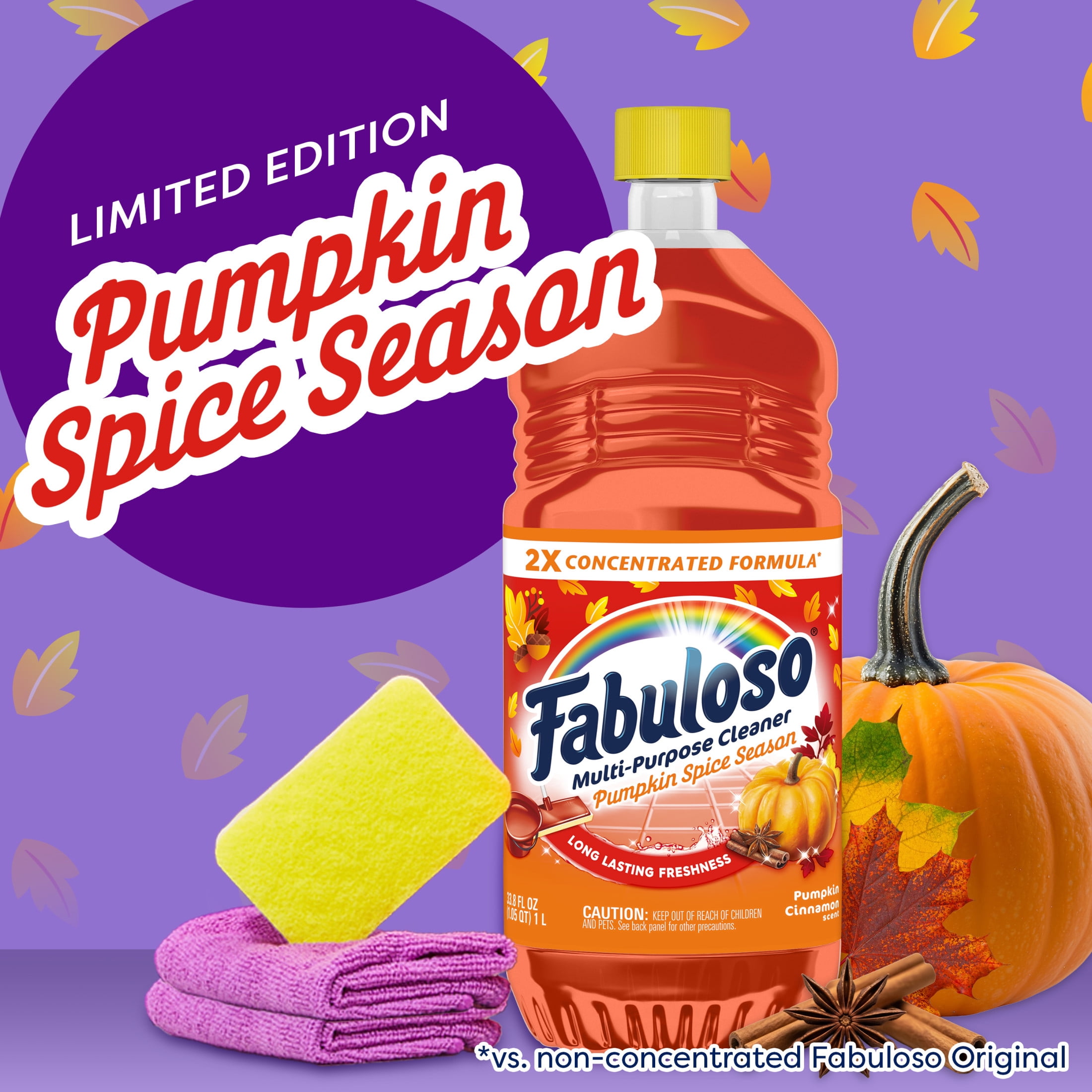 Fabuloso 2X Limited Edition Pumpkin Spice Season Multi-Purpose Cleaner, 33.8 fl oz