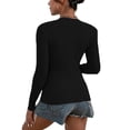 thumbnail image 4 of Fangasis Ladies Sweater Winter Warm Jumper Tops Long Sleeve Knitted Sweaters Women Loose Pullover Knitwear Work Black S, 4 of 5
