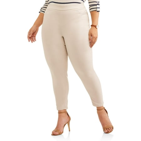 Women's Plus Size Pull On Stretch Woven Pant