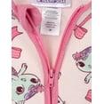 thumbnail image 3 of Gabby's Dollhouse Toddler Girls' Fleece Half Zip Hoodie Pink Allover Print, 3 of 4