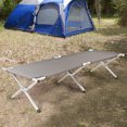 thumbnail image 3 of Costway Lit de Camping Pliable Voyage de Randonnée de Lit d'Enfant Militaire Portable avec Sac de Transport Gris, 3 of 9